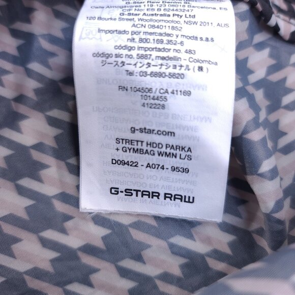 G-Star Raw Jacket Women's XXXS Strett Hooded Parka Herringbone Lightweight - Picture 7 of 8